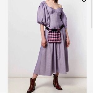 Natasha Zinko Checked Dress in purple size 6